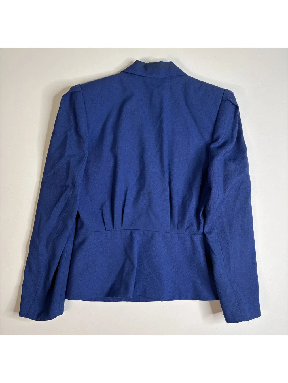 Vintage Le Suit Royal Blue Skirt Suit Set Blazer Midi Skirt